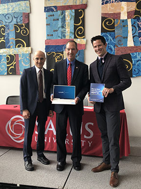 Dr. Mittelman, Dr. Mitchell Scheiman, and Justin Barrett 