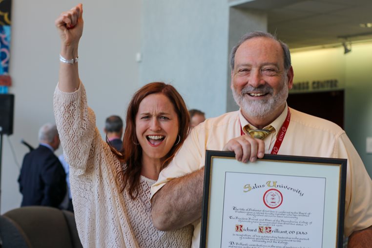 Dawn C. and Dr. Brilliant at the Faculty Reception