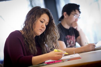 Two students in class