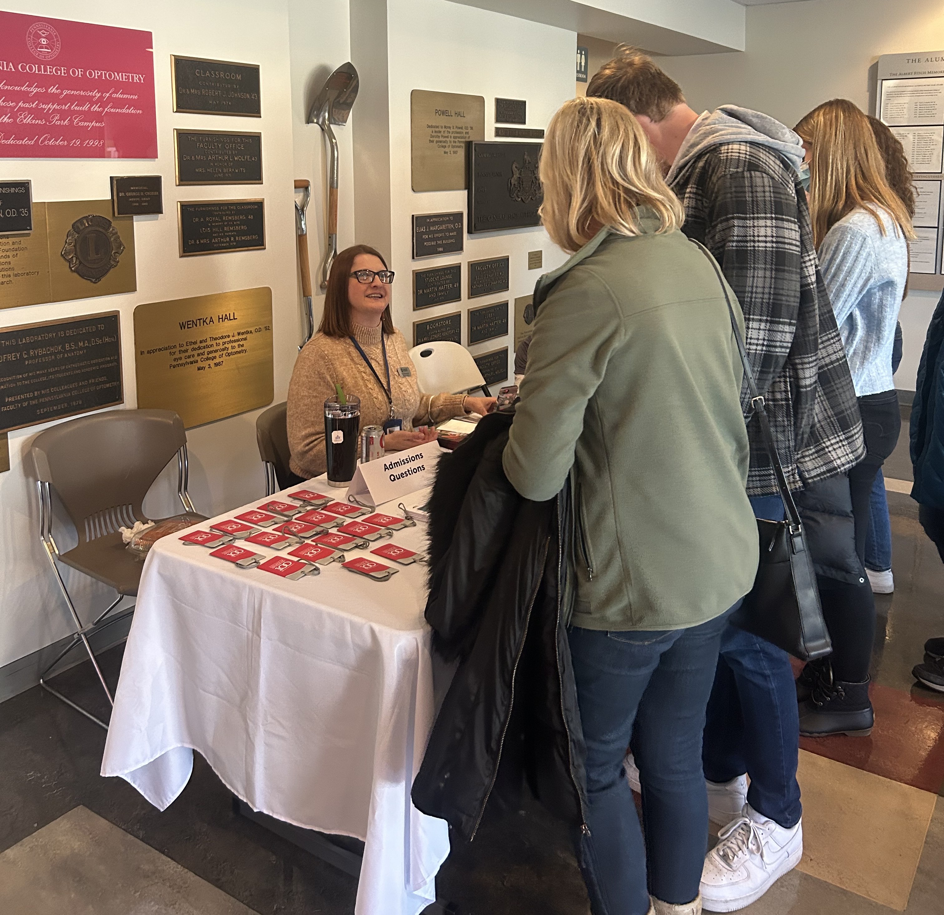 Admissions table with students pic1