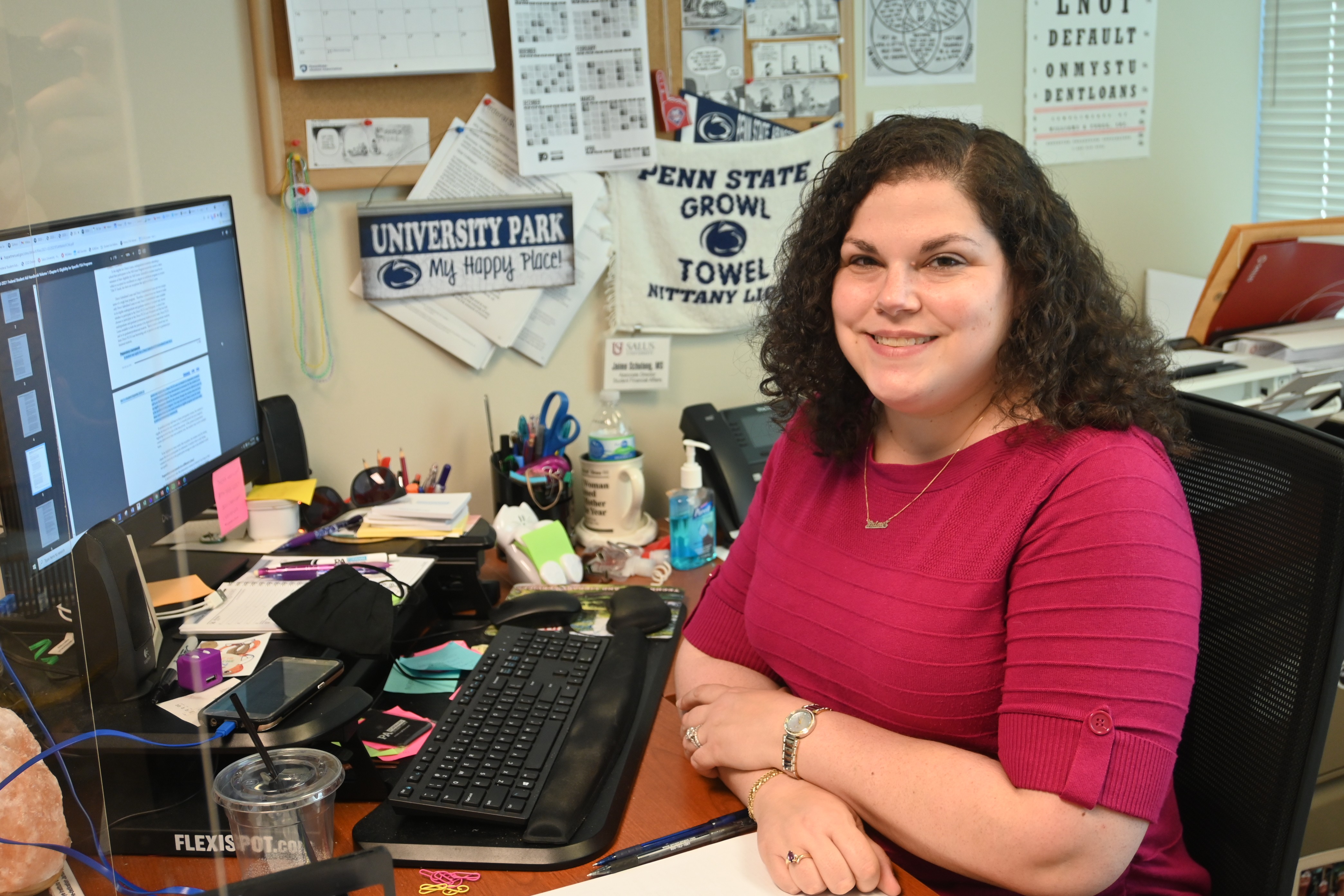 Jaime Schulang at her desk