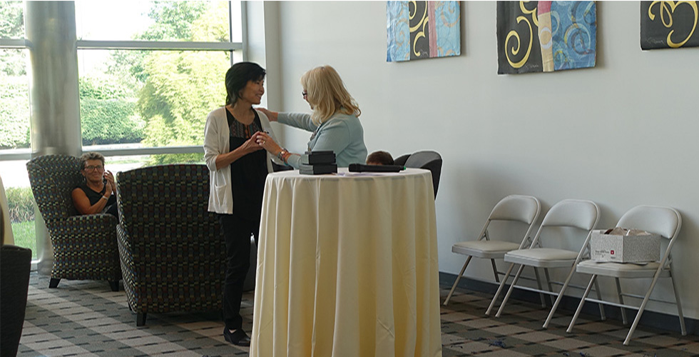 Joan at faculty social