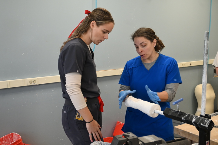 Leah Abraham and Virginia Muthard O&P lab pic1