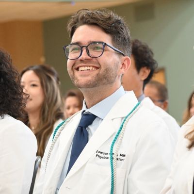 PA student long white coat thumbpic1