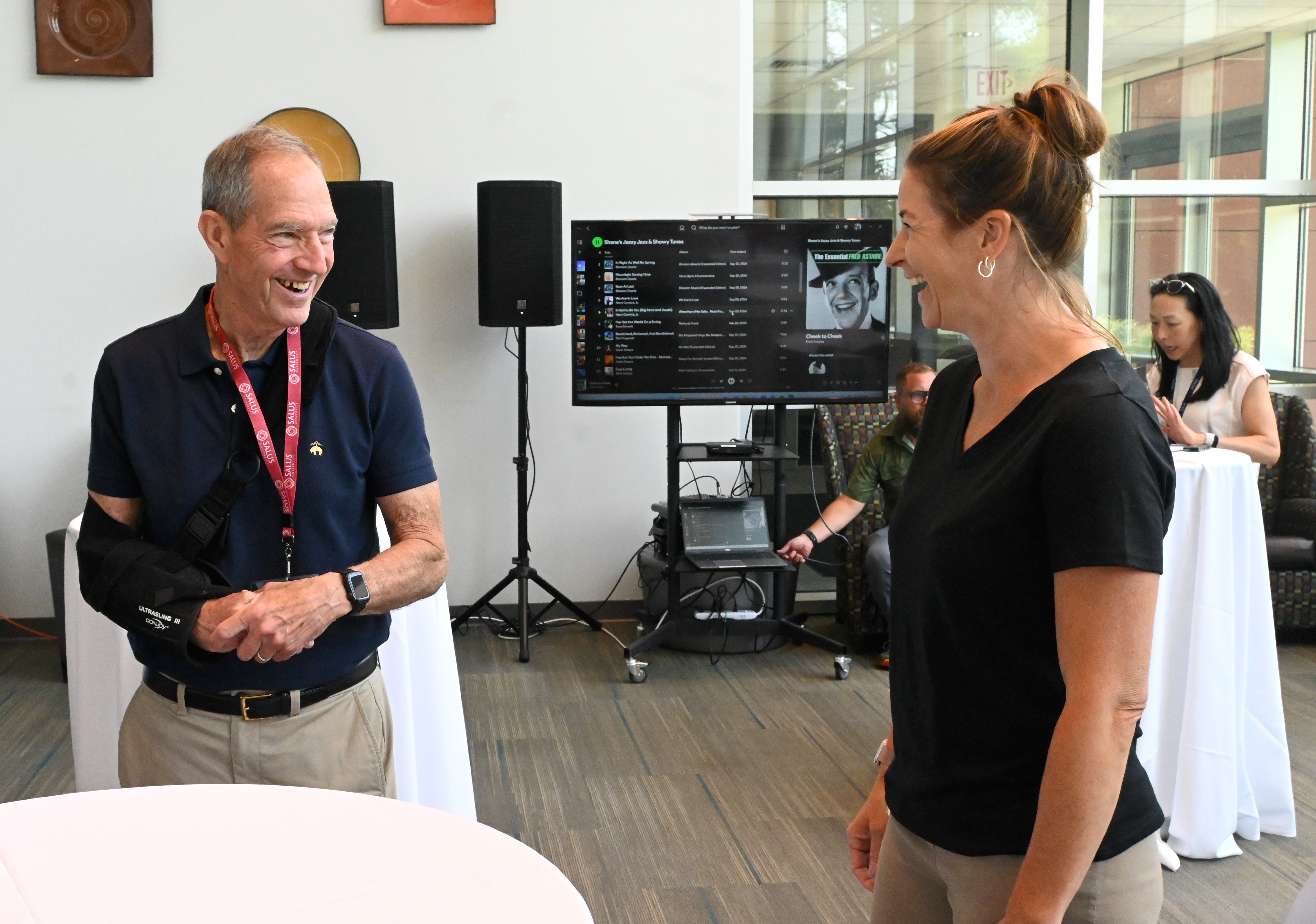 Dr. Mittelman and Julie Quinlan at farewell reception