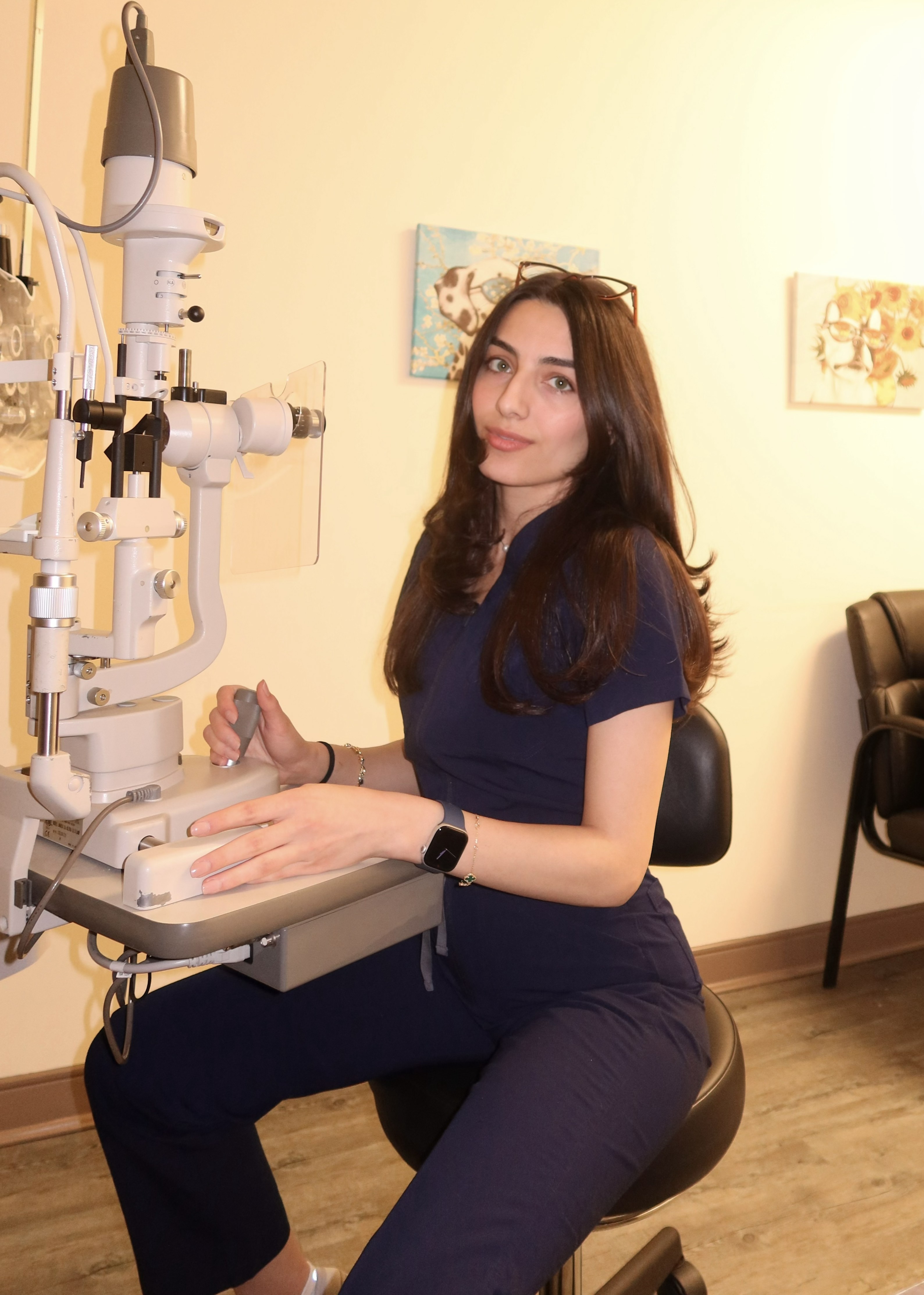 OD student Noor Alami in the lab
