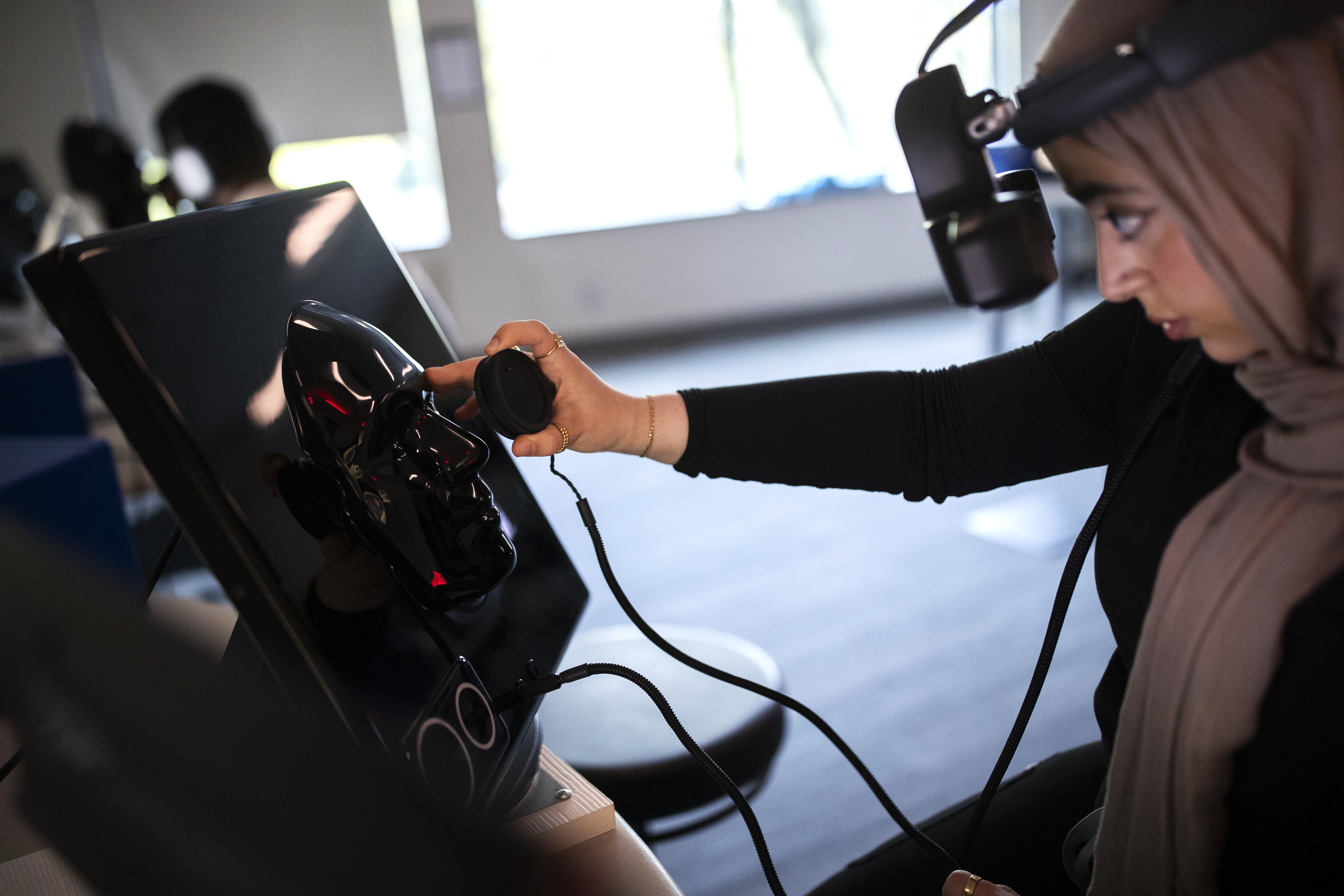 OD student in the virtual lab