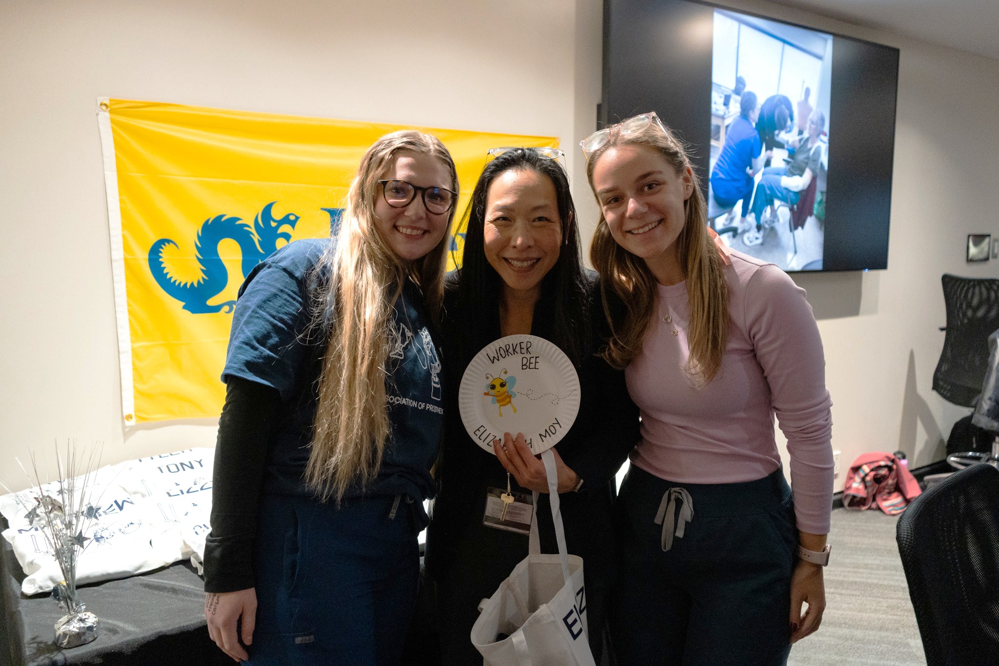 Beth Moy and two O&P students pic