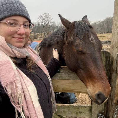 OT student with horse at Thorncraft