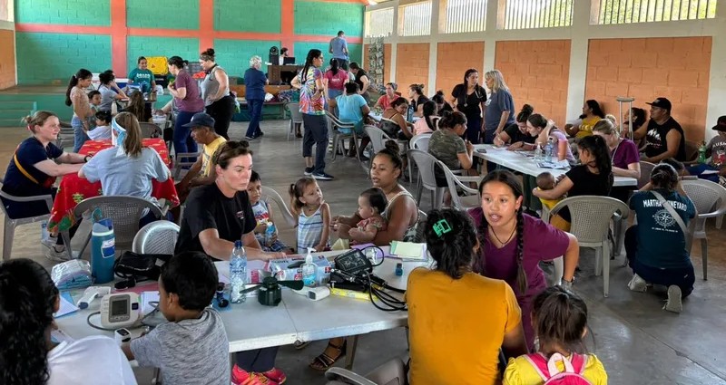 Overall shot of Guatemala clinic activities
