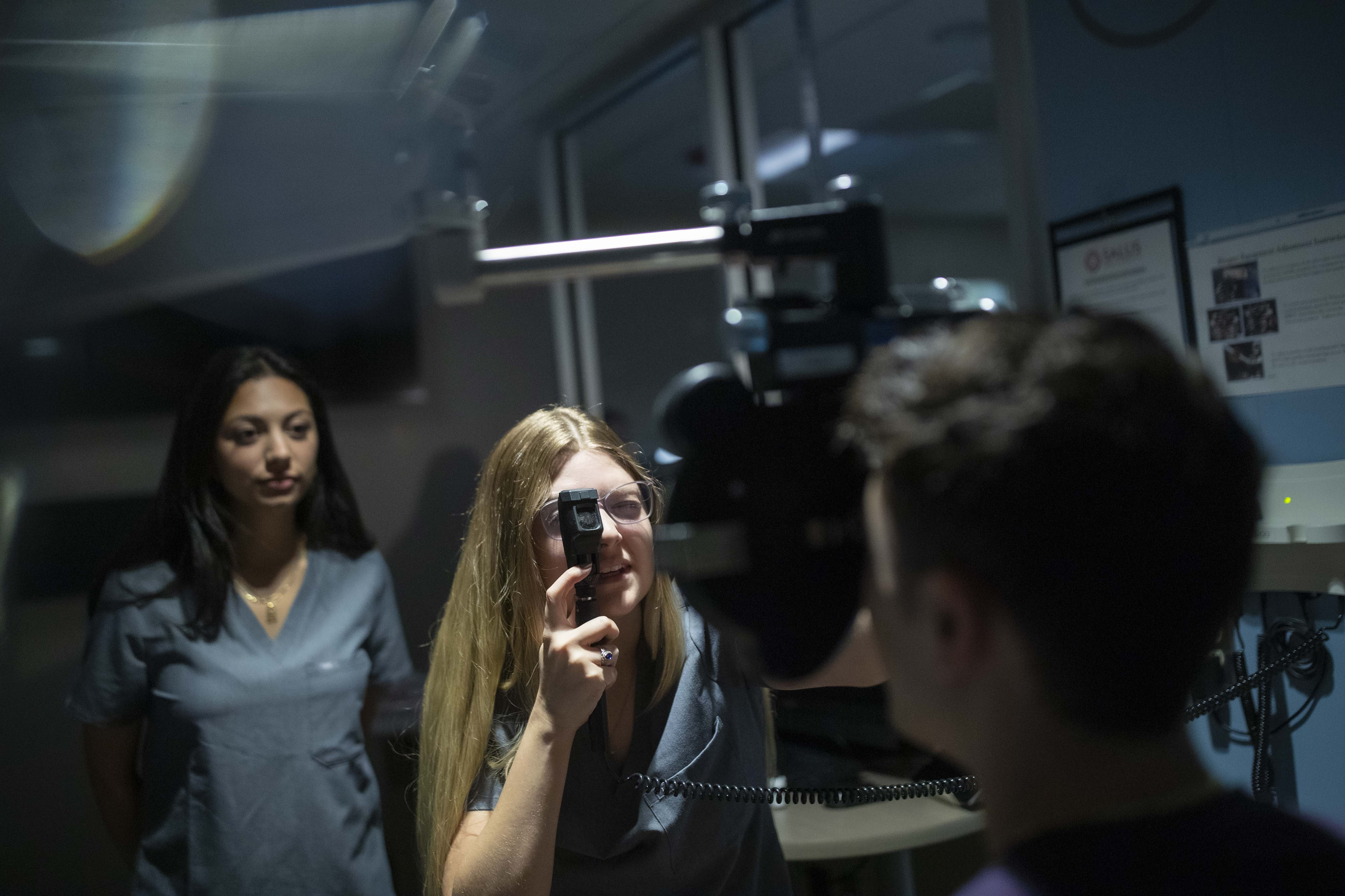 PCO students conducting an exam pic