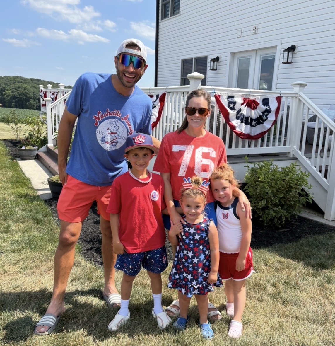 Rachel Picciotto with husband and kids
