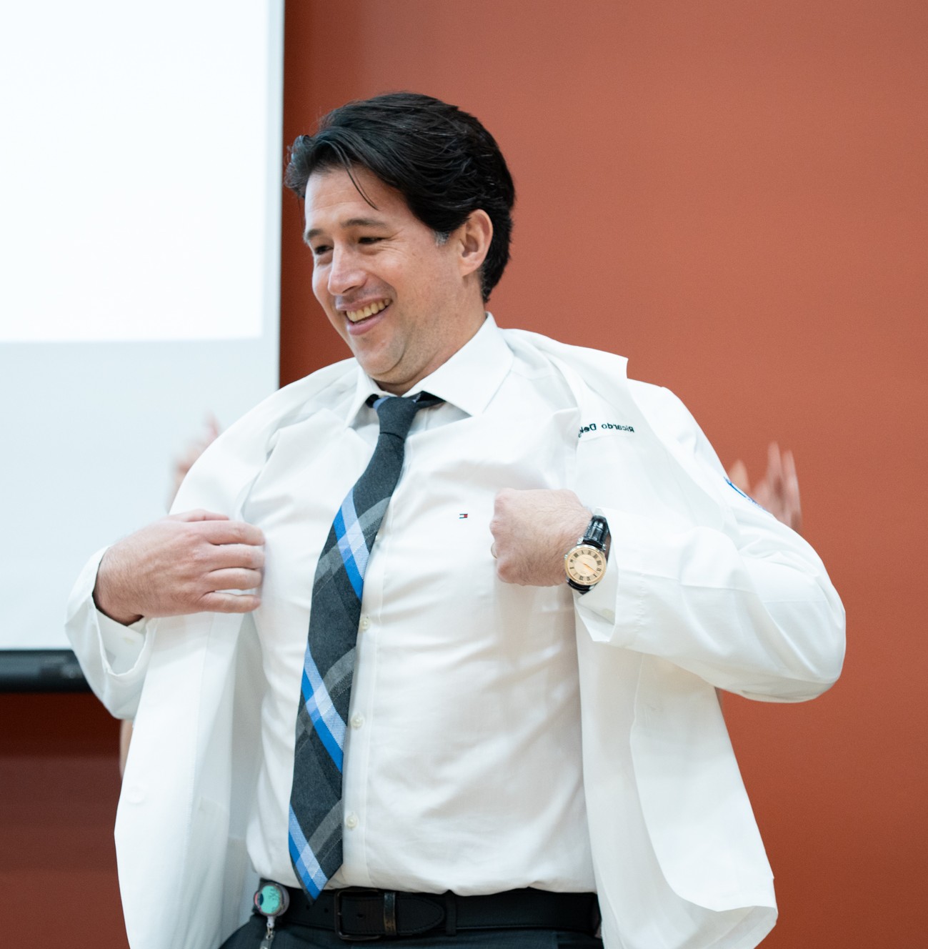 Ricardo Delgado in his white coat pic2