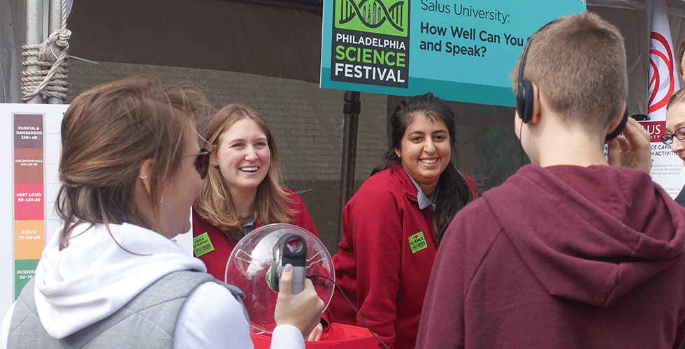 students at the science festival