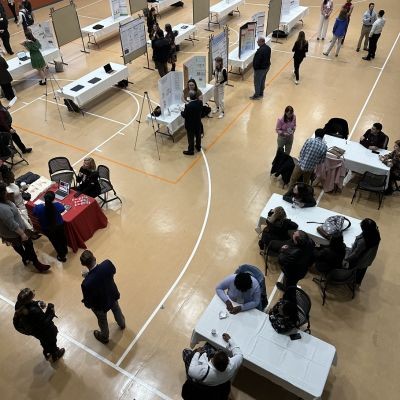 Overhead view of SEPCHE conference Hafter gym thumpic1