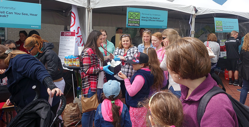 students at the science festival