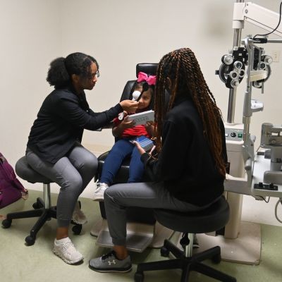 Girl being examined in Weisbond room thumb1
