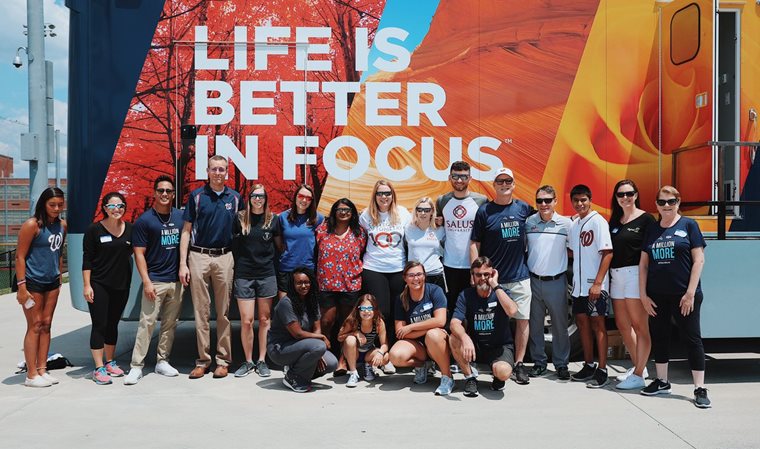 Students group photo at the Washington Nationals’ Screening Event
