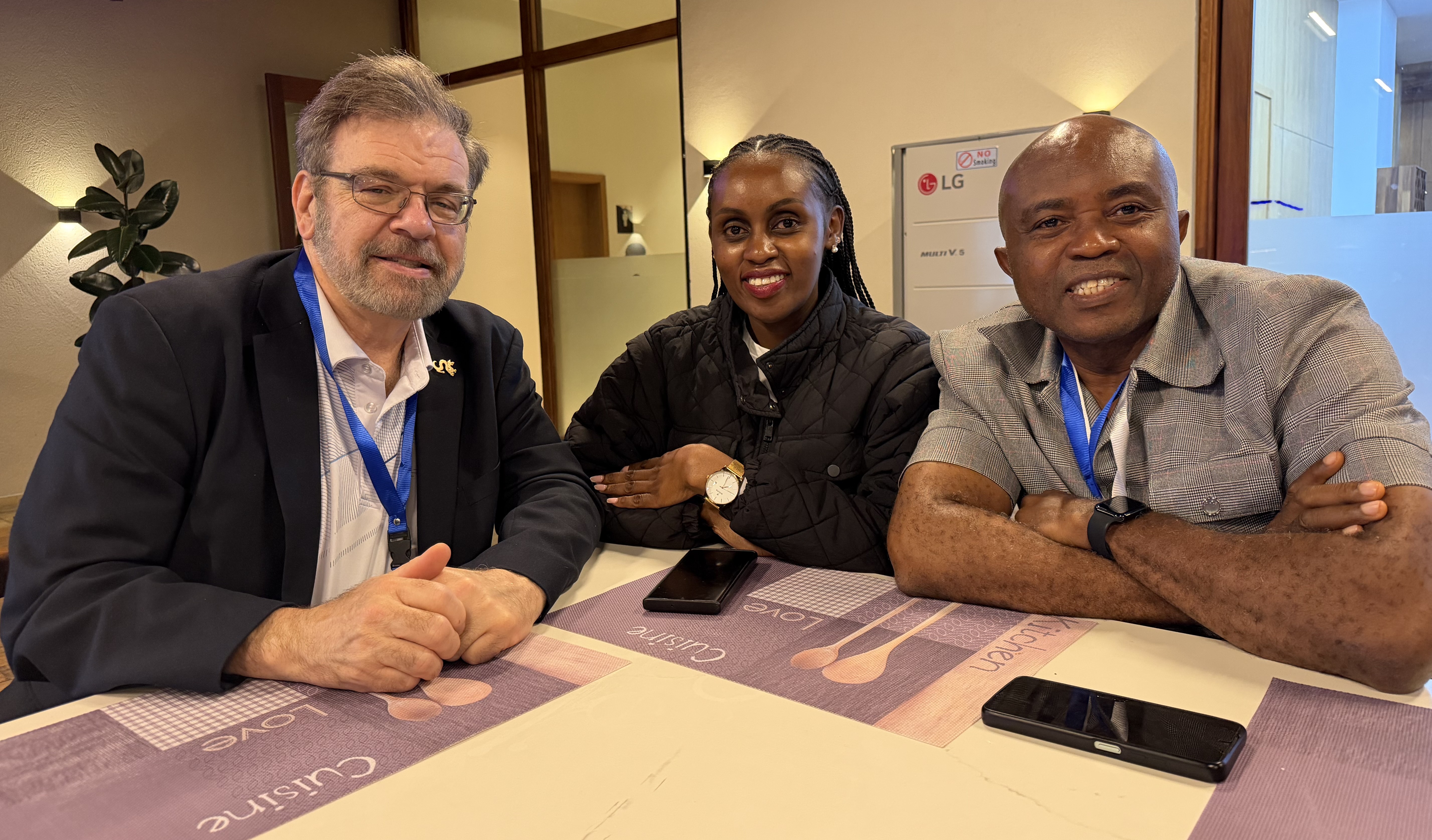 Dr. Weaver with two Kenyan colleages