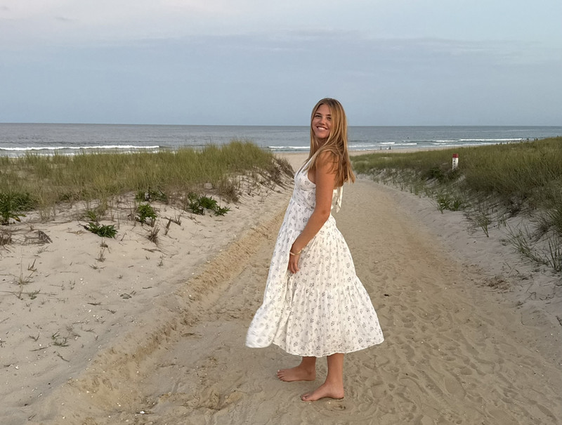 Caroline at the beach