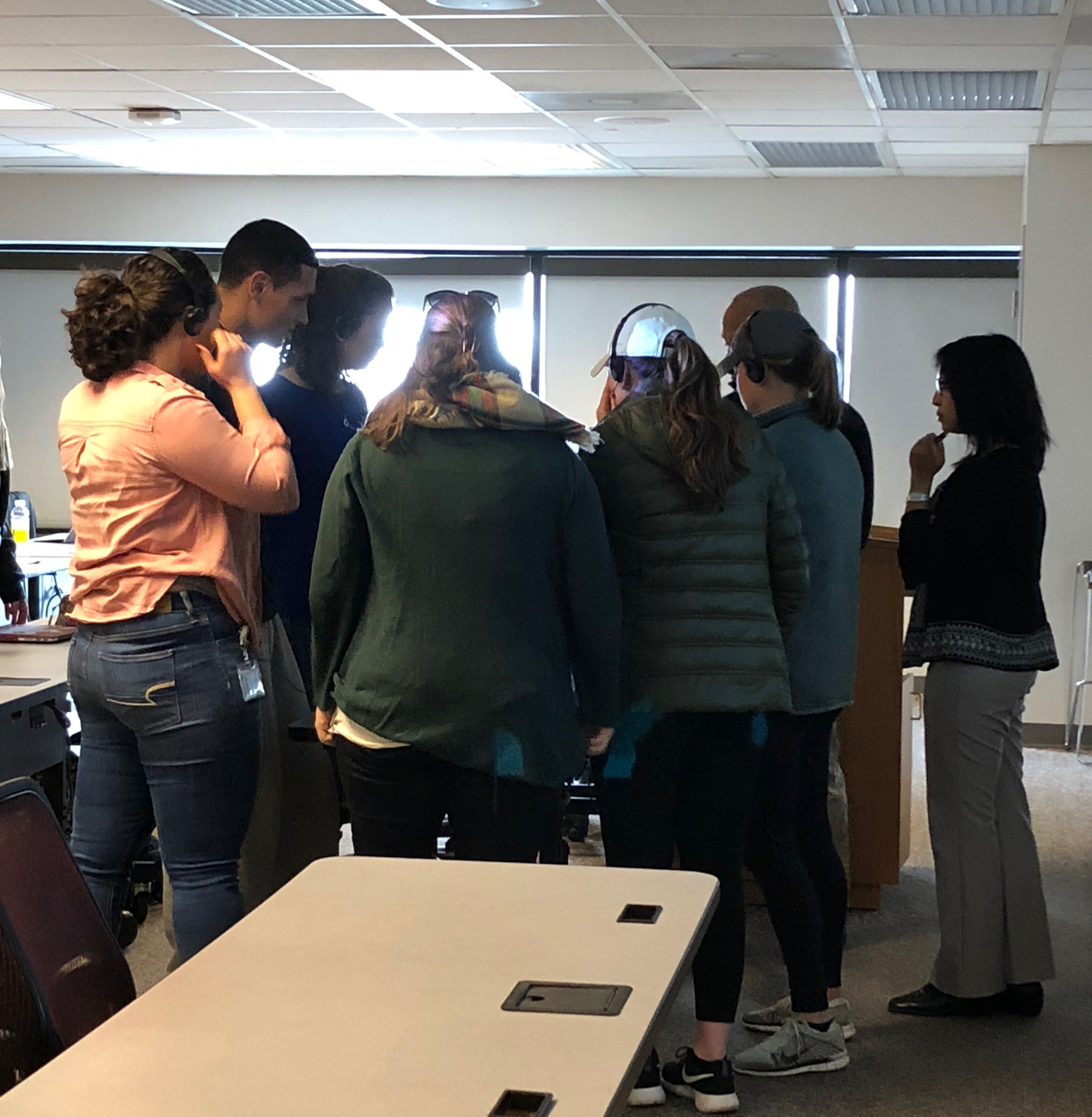 Audiology students in class