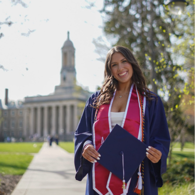 Francesca in her cap and gown