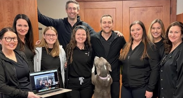 group photo at optometry practice