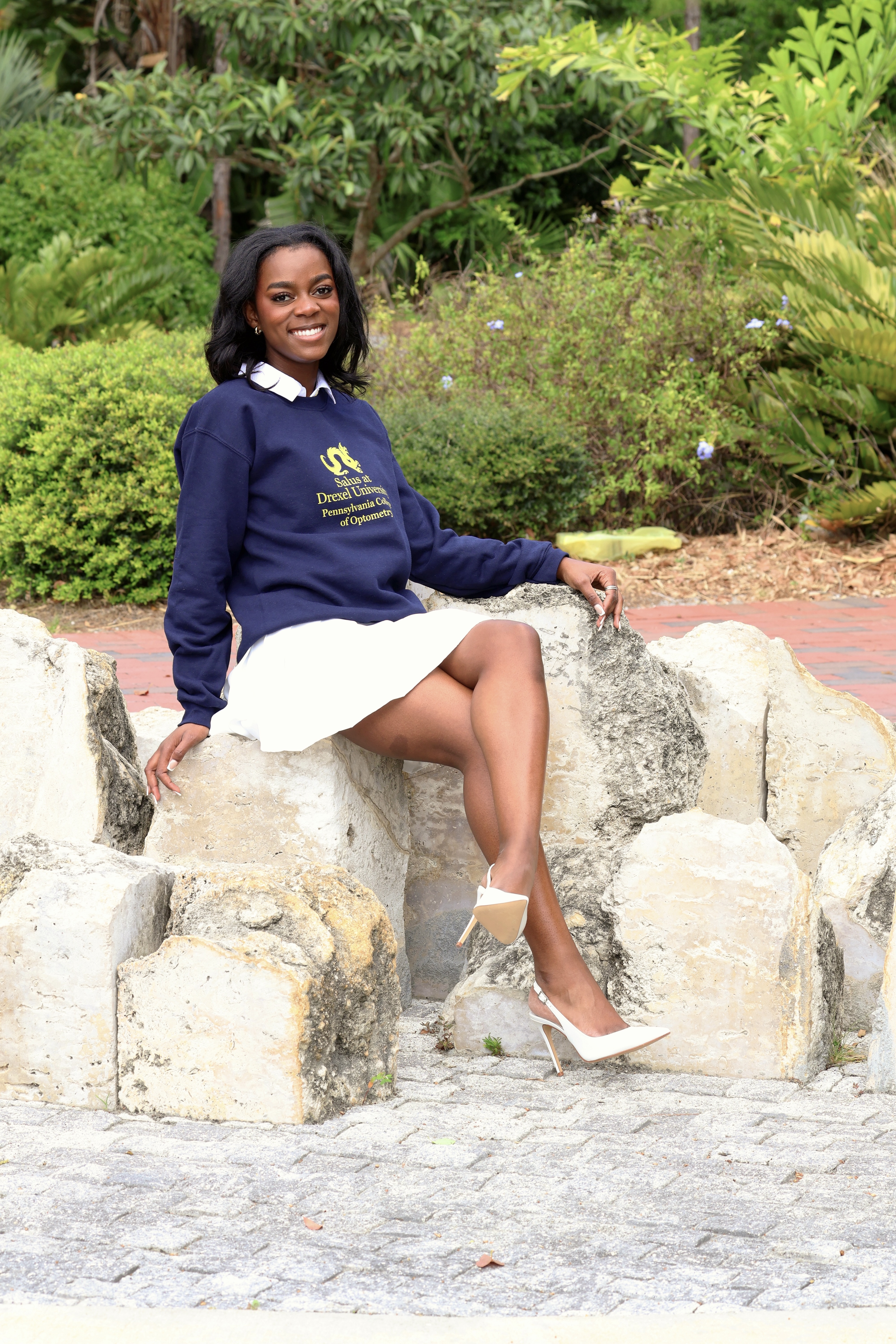 Sydney wearing a PCO sweatshirt