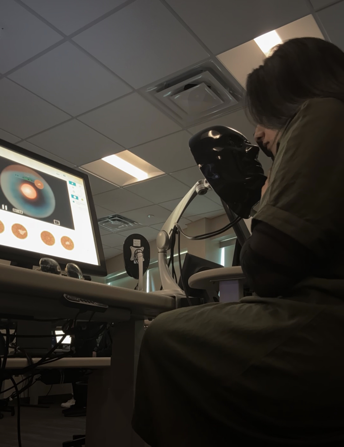 Maria in optometry lab