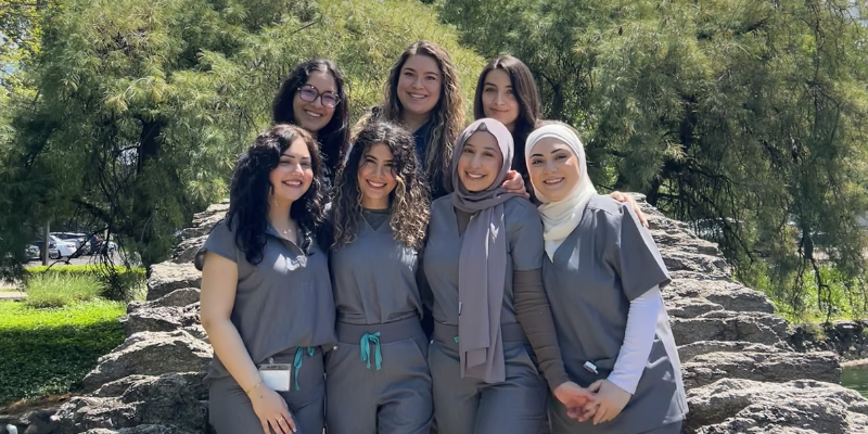 group photo of women optometry students