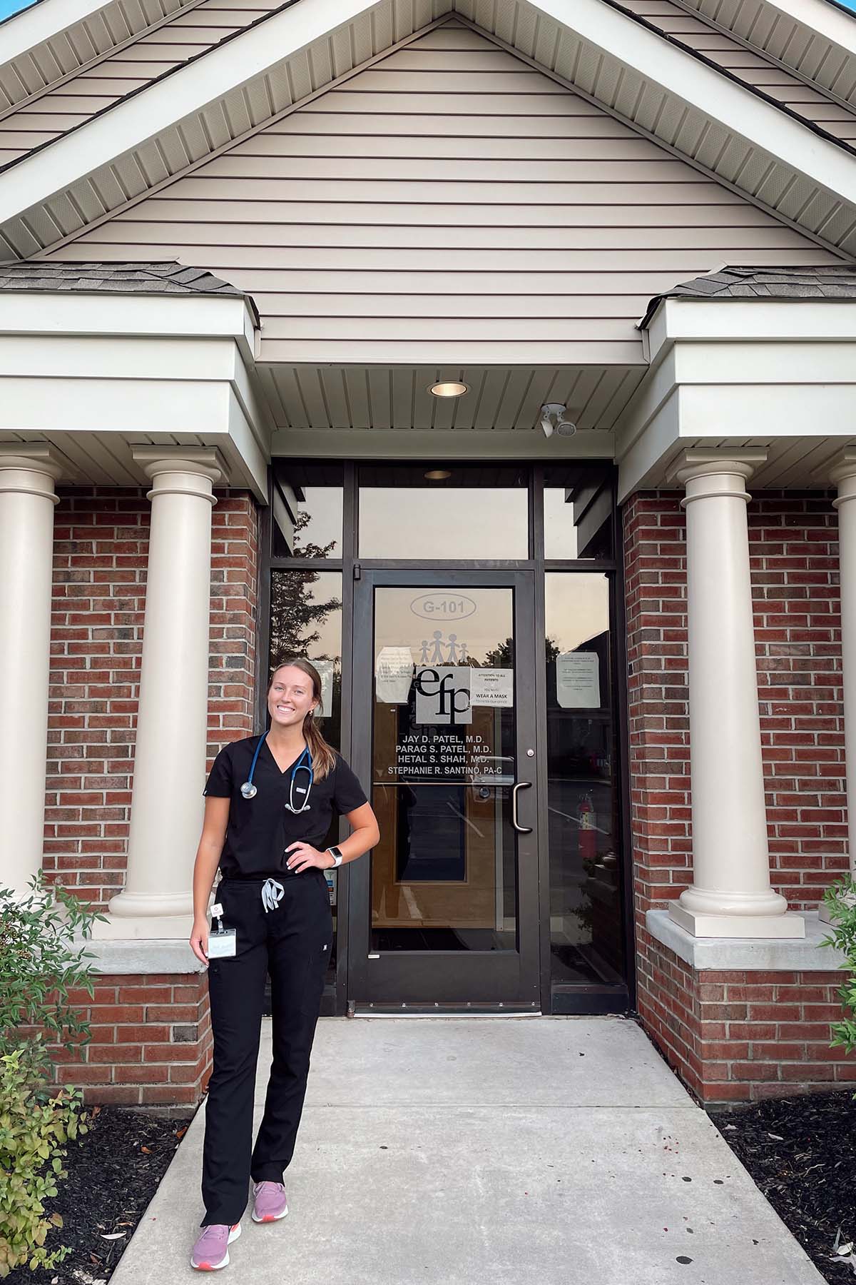 Lydia Gladfelter at a clinical rotation site