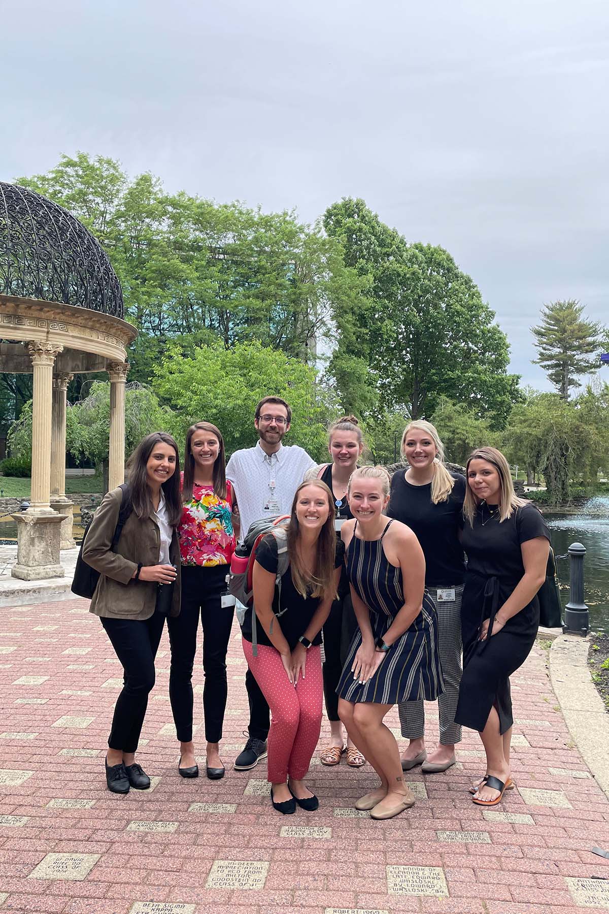 Lydia Gladfelter with fellow PA classmates at Elkins Park campus