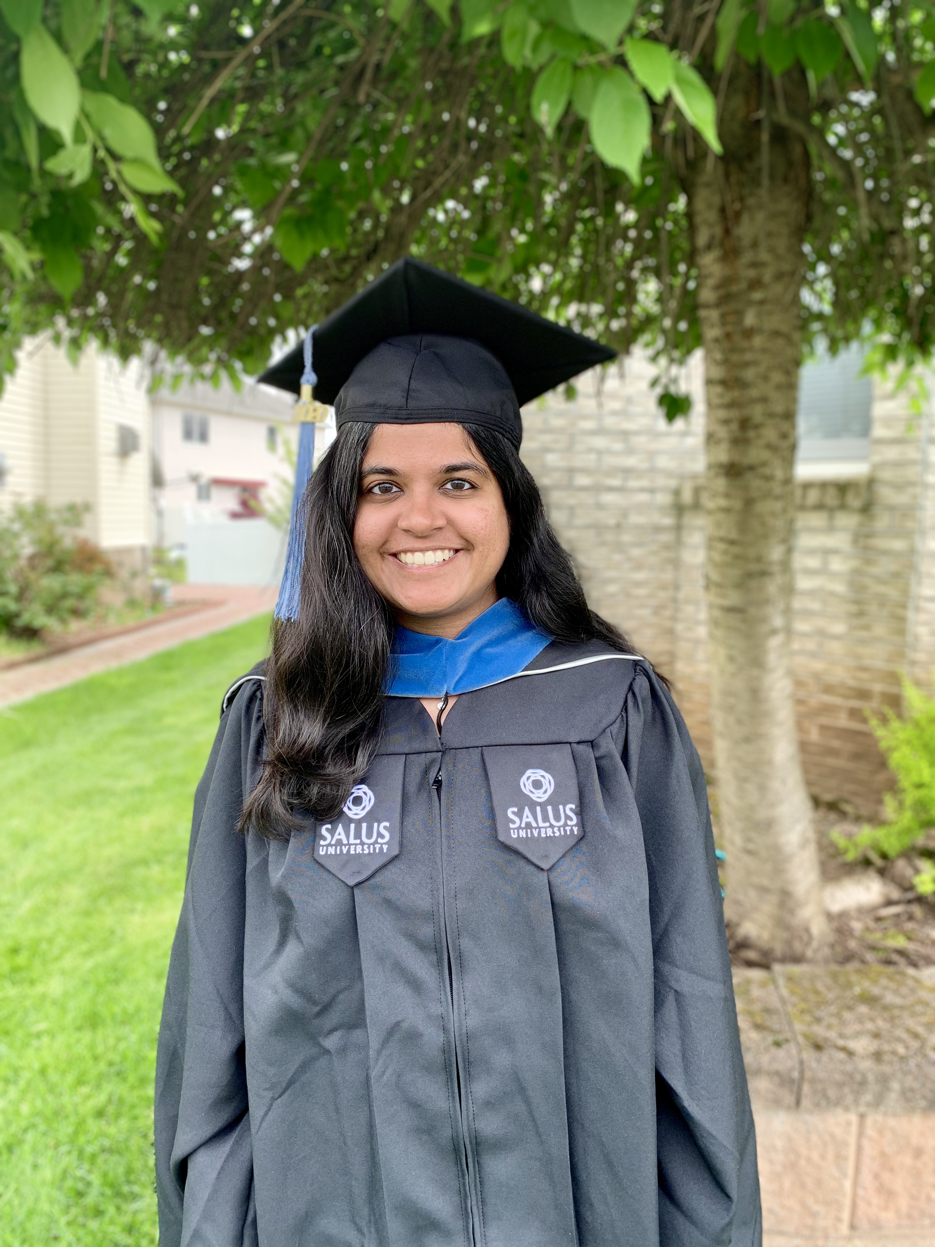 mauli chothani in her graduation regalia