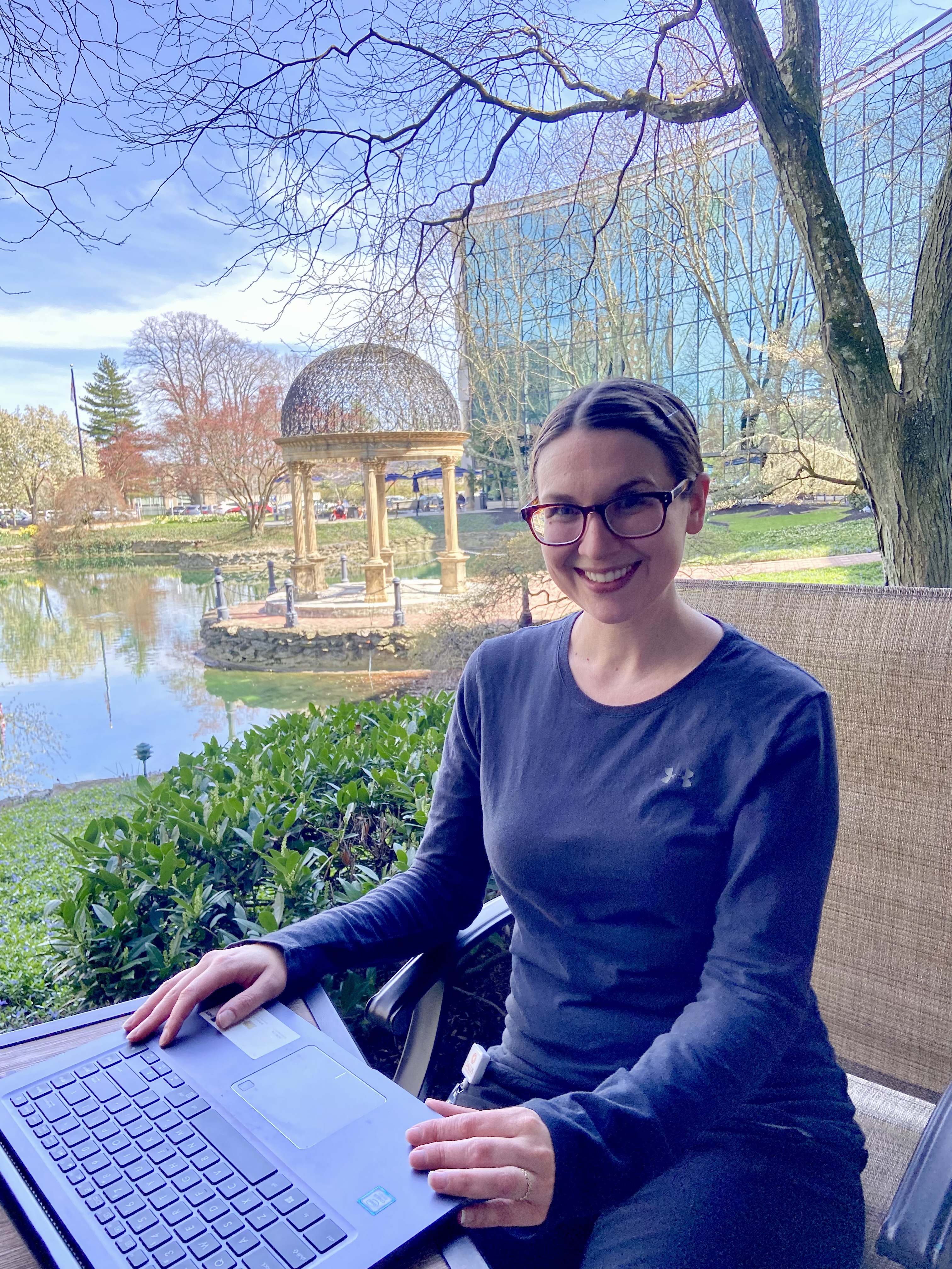 Clarissa Beck sitting outside 