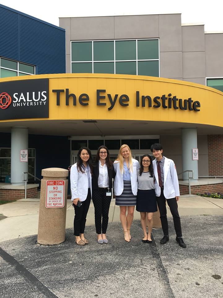 Jenny with her classmates outside of TEI