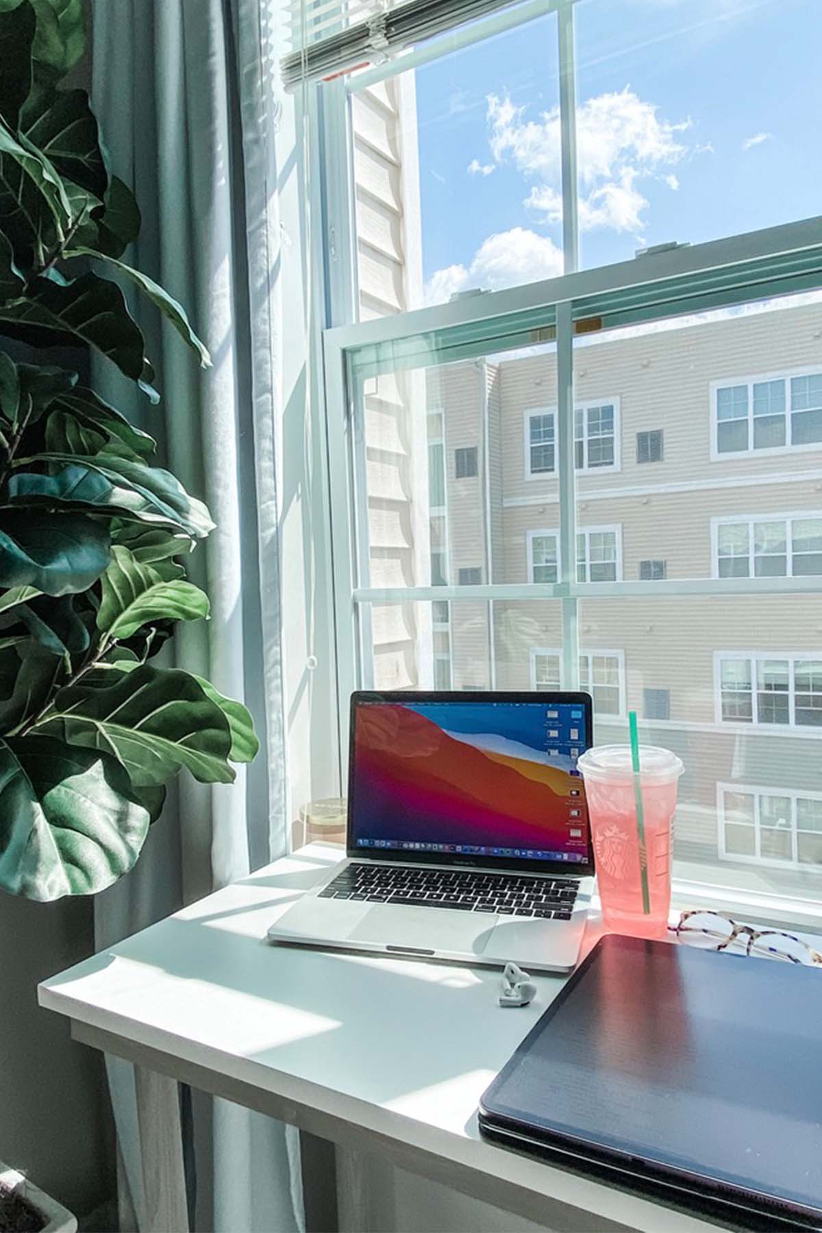 Missy's virtual learning workstation at home