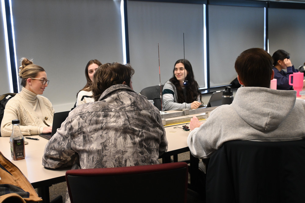 optometry students in class