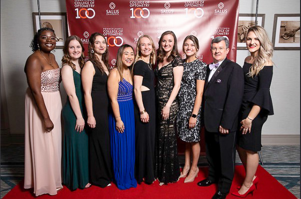 Payton and her friends at a Salus gala