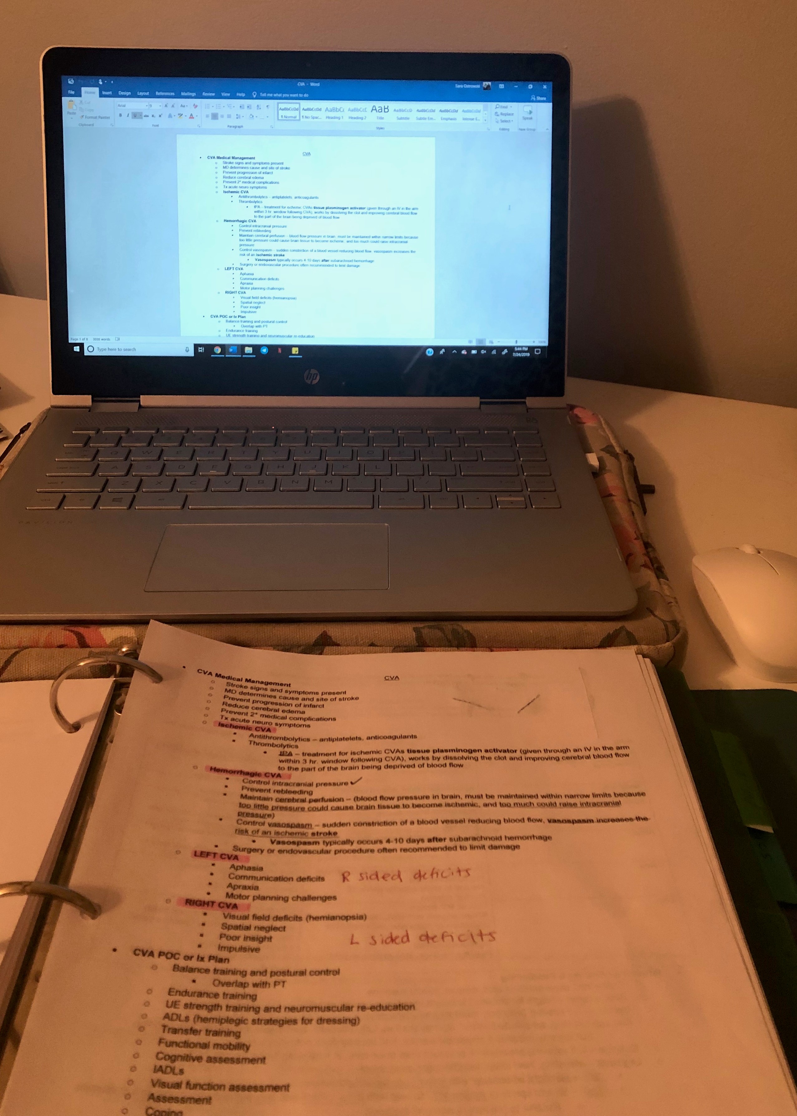 Sara's computer and photographs