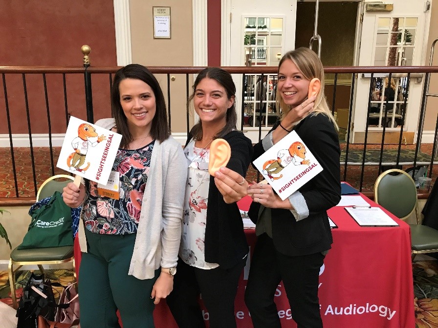 Skinner with Salus audiology students