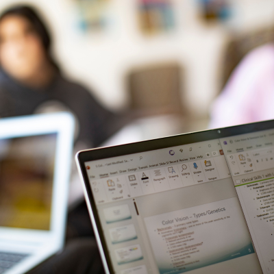 photo of student lecture notes