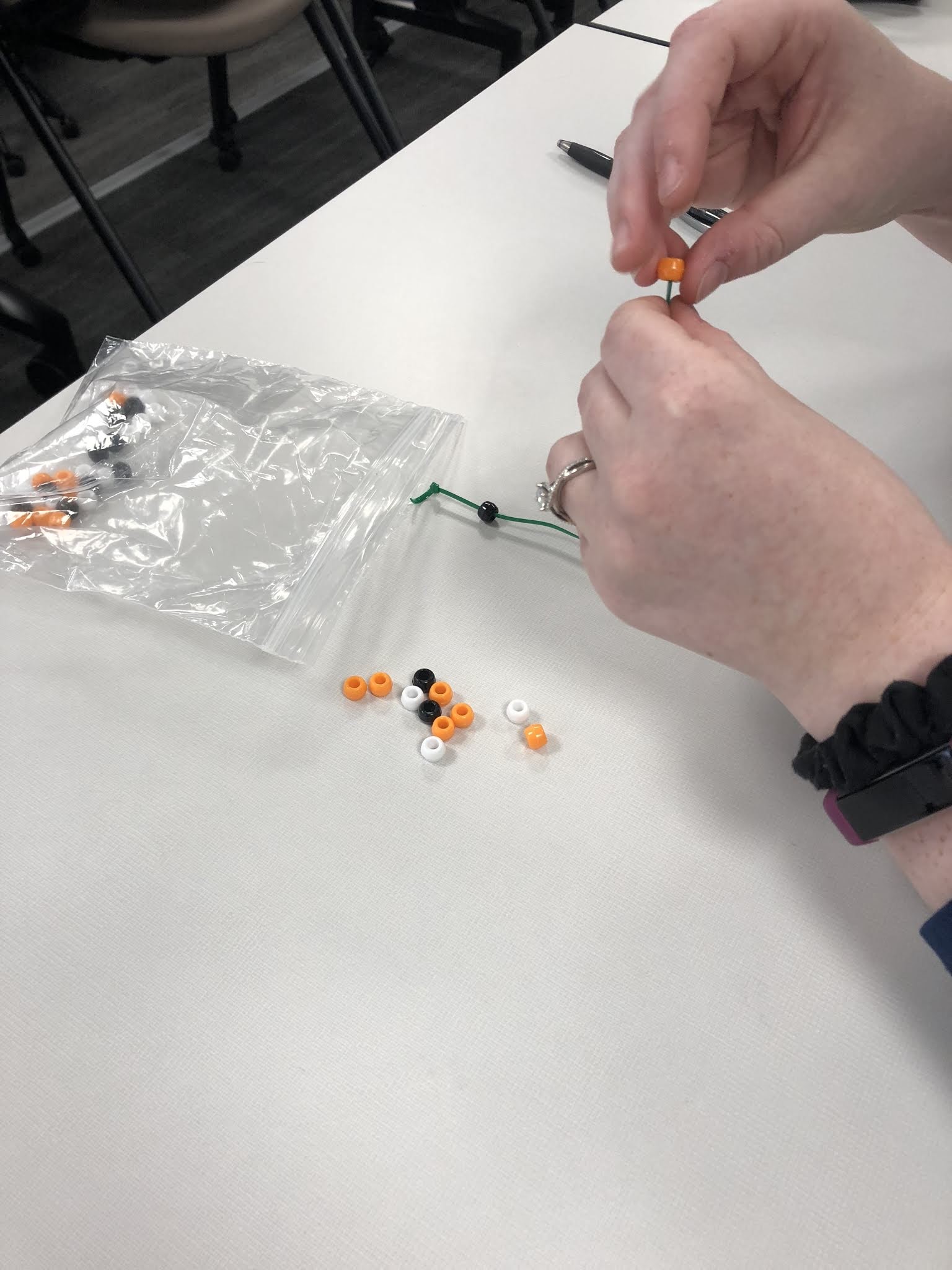 Kaylin working in class